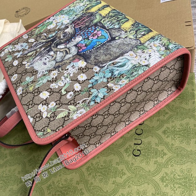 Gucci新款包包 古馳GG系列2021最新款兒童手袋 Gucci方形復古手提袋肩背包 612992  ydg3214